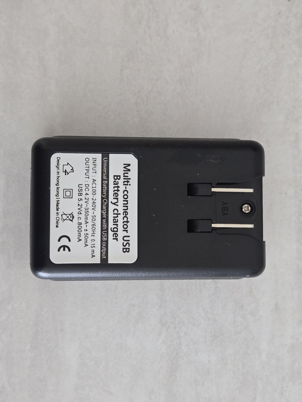 Universal Multi-Connector USB Battery Charger - Black